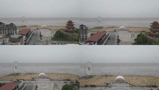 奉贤海滩奉贤渔人码头4K原素材高清在线视频素材下载