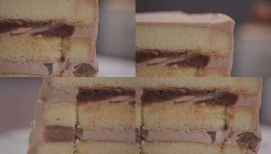 【镜头合集】巧克力慕斯蛋糕栗子蛋糕高清在线视频素材下载