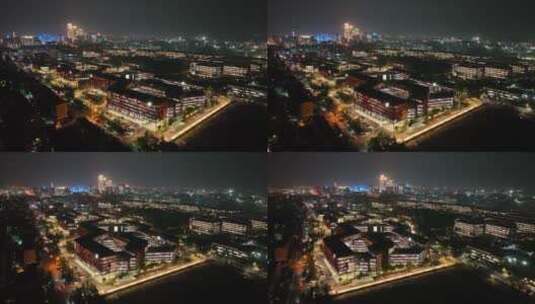 航拍杭州城西阿里巴巴集团总部高清在线视频素材下载