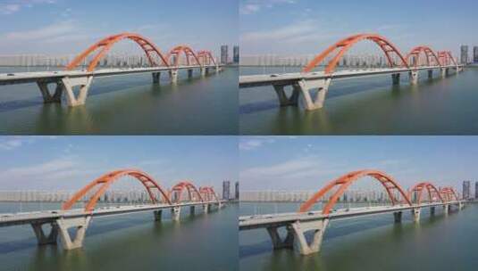 长沙福元路大桥日景4高清在线视频素材下载