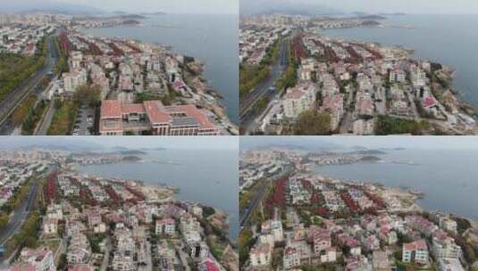 航拍青岛海滨城市高清在线视频素材下载