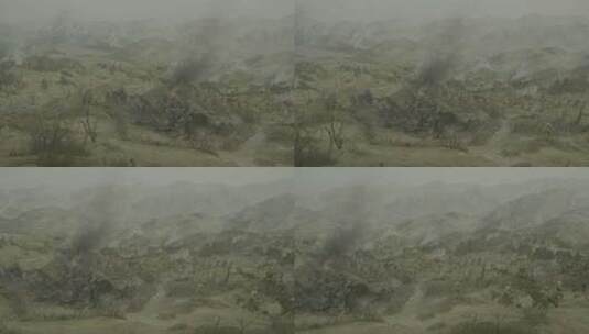 抗美援朝战场全景高清在线视频素材下载