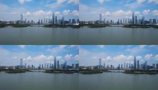 4k航拍深圳后海地标城市摩天大楼天际线高清在线视频素材下载