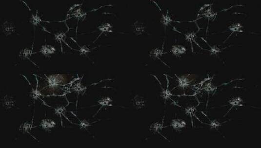 玻璃射击穿孔开裂破碎 (22)高清在线视频素材下载