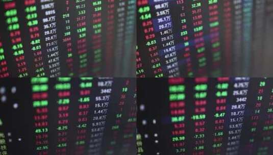 4K 股票市场股价变化屏幕背景高清在线视频素材下载
