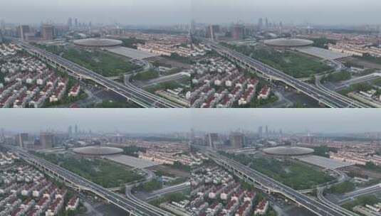 上海南站航拍空镜高清在线视频素材下载