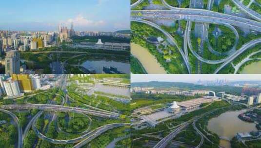 广西南宁城市风景风光地标合集高清在线视频素材下载