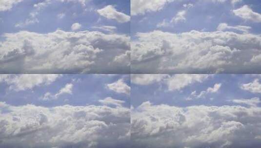 雨后天空云朵天气变化蓝天白云烈日阳光白云高清在线视频素材下载