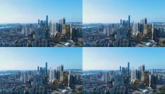 柳州市区市容市貌城市风景柳江风光航拍高清在线视频素材下载