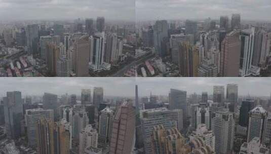 【4K-Dlog】浦东三件套世纪大道金融圈大厦高清在线视频素材下载