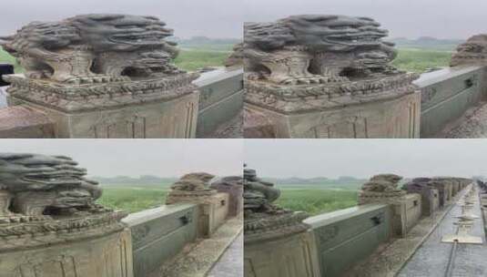 北京永定河卢沟桥狮子高清在线视频素材下载