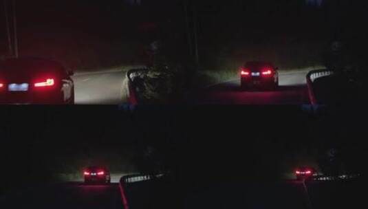 夜晚蜿蜒山路车辆驶过3高清在线视频素材下载