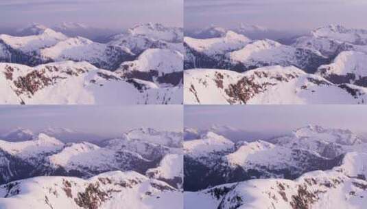 雪山景观航拍高清在线视频素材下载