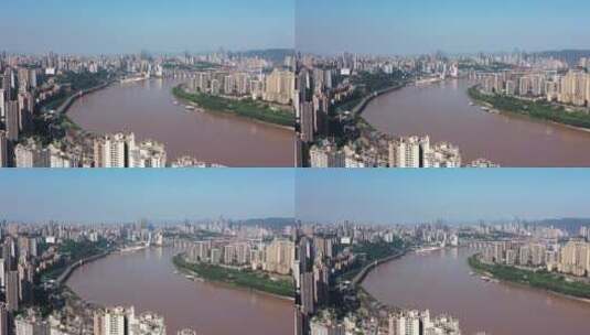 重庆城市江景科技光效光线穿梭AE素材2高清在线视频素材下载
