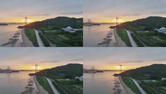 广东省东莞虎门大桥航拍风光高清在线视频素材下载