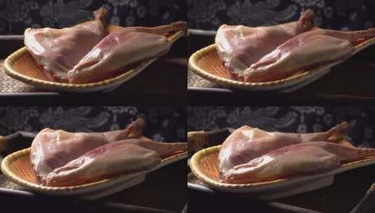食材美食腊鸭腿高清在线视频素材下载