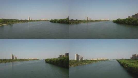 邢台七里河水面航拍高清在线视频素材下载