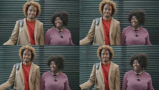微笑的黑人夫妻高清在线视频素材下载