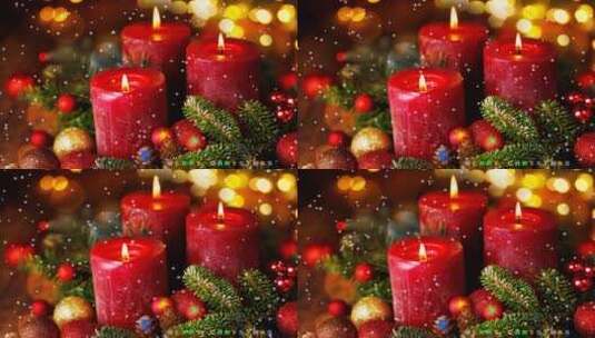 唯美燃烧的蜡烛  蜡烛背景视频 圣诞节蜡烛高清在线视频素材下载