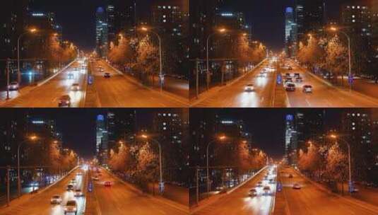 北京京广桥城市车流延时高清在线视频素材下载