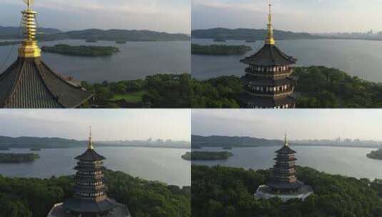 杭州西湖雷峰塔风光高清在线视频素材下载