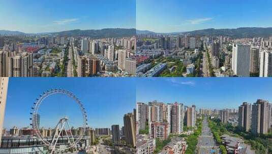 4K重庆永川区城市航拍永川高空城市全景高清在线视频素材下载