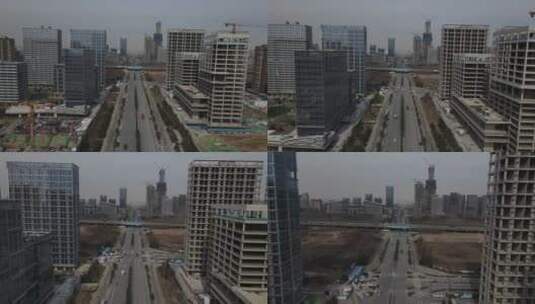 西安沣东中俄丝路创新园中国国际丝路中心高清在线视频素材下载