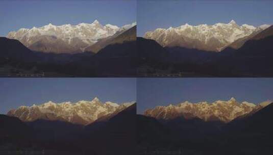 西藏南迦巴瓦峰日照金山高清在线视频素材下载