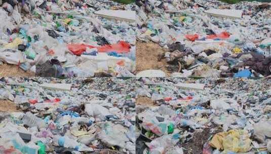 印度洋沿岸的塑料垃圾高清在线视频素材下载