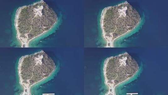 海上的小岛高清在线视频素材下载