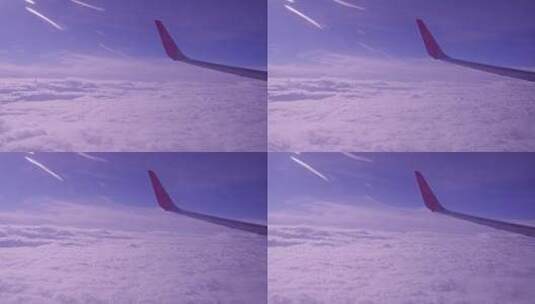 4k高清飞机航班俯摄云端·机冀(6)高清在线视频素材下载