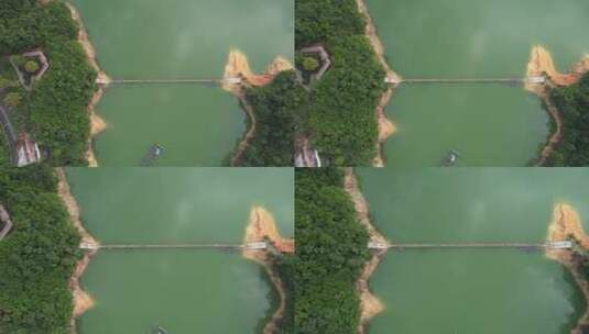 广州从化流溪河森林公园水库航拍高清在线视频素材下载