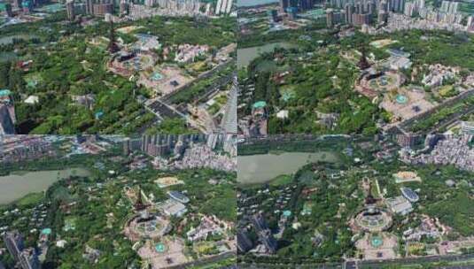 深圳世界之窗、欢乐谷航拍高清在线视频素材下载