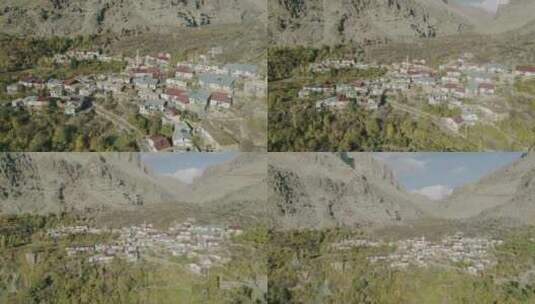迪亚巴克尔山脉和村庄鸟瞰图高清在线视频素材下载