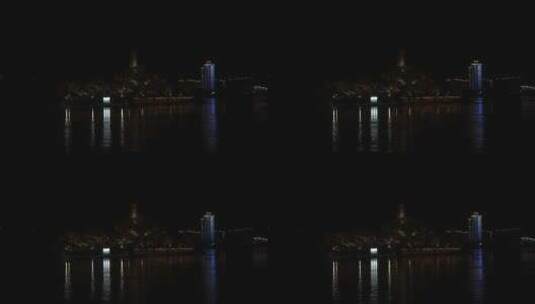温州江心屿夜景风光高清在线视频素材下载