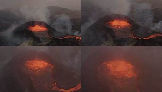 冰岛火山的美丽镜头高清在线视频素材下载