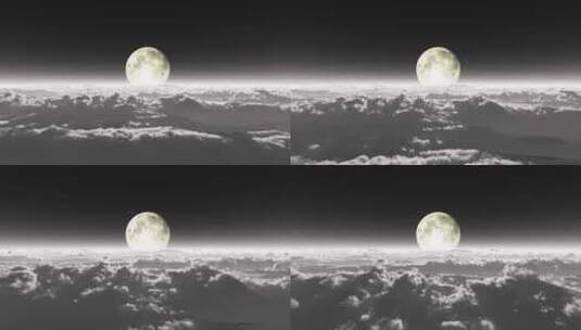 4K乌云月亮高清在线视频素材下载
