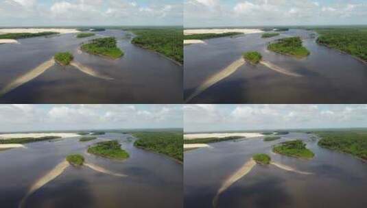 热带雨林河流航拍高清在线视频素材下载