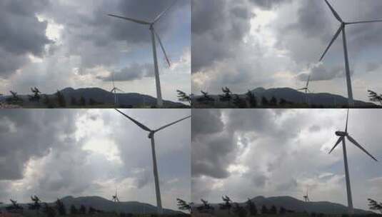 发电厂内的风电场公园高清在线视频素材下载