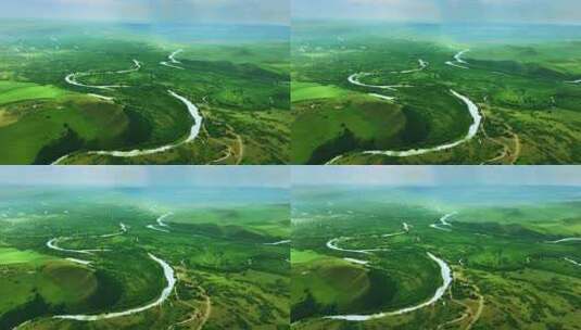 自然风景草原河流生态环境高清在线视频素材下载