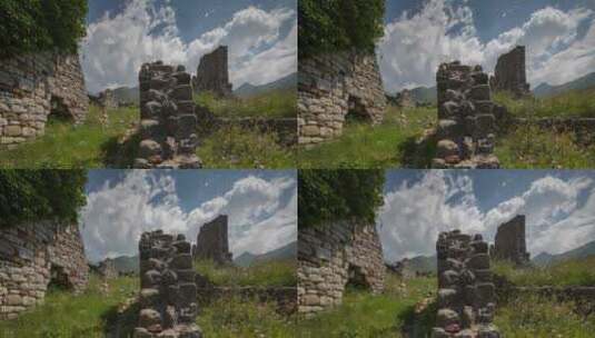 Stari bar黑山旅游废墟历史废弃高清在线视频素材下载
