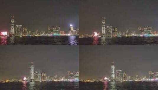 香港天际100西九龙半岛夜景视频8K高清在线视频素材下载