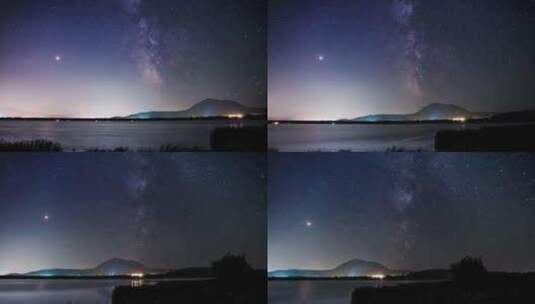 星空银河夜晚天文自然美景夜晚繁星高清在线视频素材下载