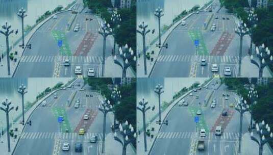 城市交通路口高清在线视频素材下载