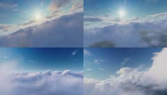 云层穿梭 云海飞行高清在线视频素材下载
