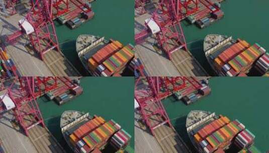 集装箱 港口 货物 码头高清在线视频素材下载