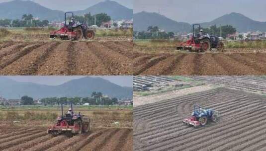 农田机械耕作高清在线视频素材下载