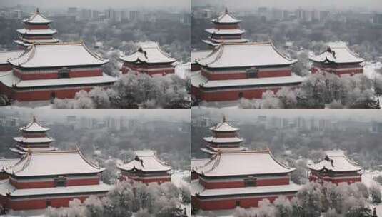 北京冬天雪景高清在线视频素材下载