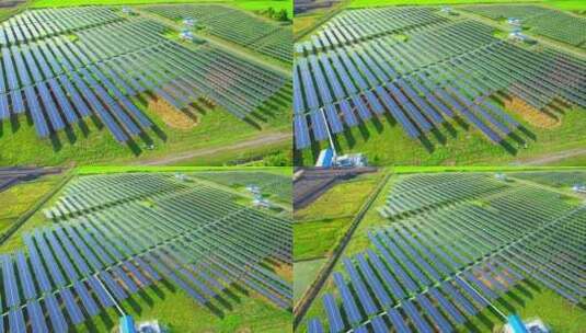 航拍太阳能农场高清在线视频素材下载