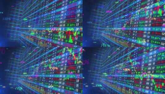 金融数据股市图标高清在线视频素材下载